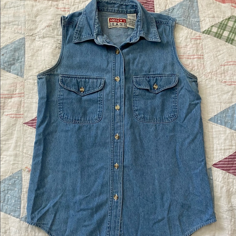 Vintage Andrew’s Jeans Women’s Denim Tank